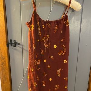 Burgundy Floral Dress
